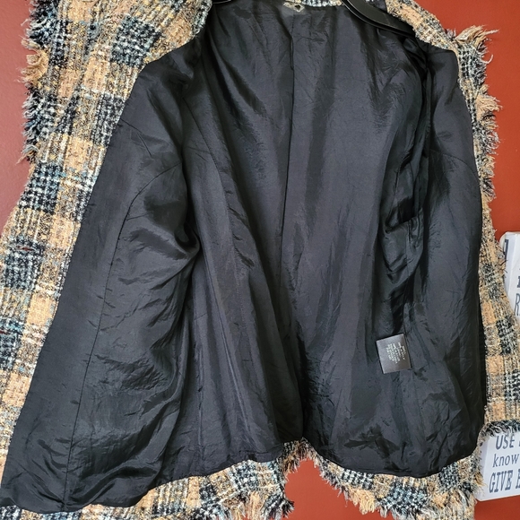 Tweed Raw frayed Comfy Blazer jacket - Picture 4 of 7